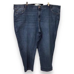 Sonoma Plus Women’s Medium Wash Girlfriend Straight Leg Jeans, size 30W